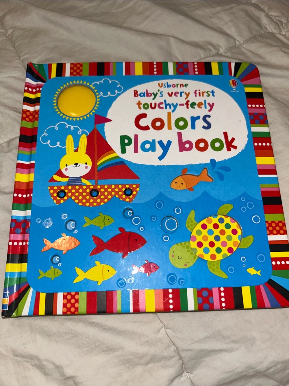 2014, "Baby's Very First Touchy-Feely Colors Play Board Book By Usborne